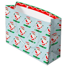 Skiing Christmas Holiday Große Geschenktüte