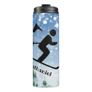 Skiing Design Thermal Tumbler Thermosbecher