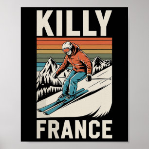 Skiing Killy Frankreich Poster