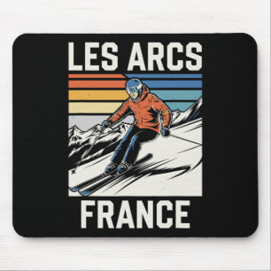 Skiing Les Arcs Frankreich Mousepad