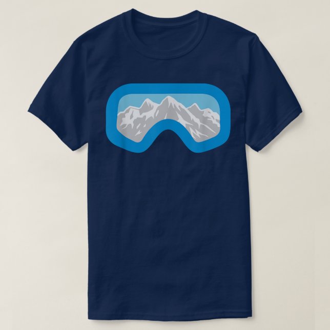 Skiing or Snowboard Goggle  T-Shirt (Design vorne)