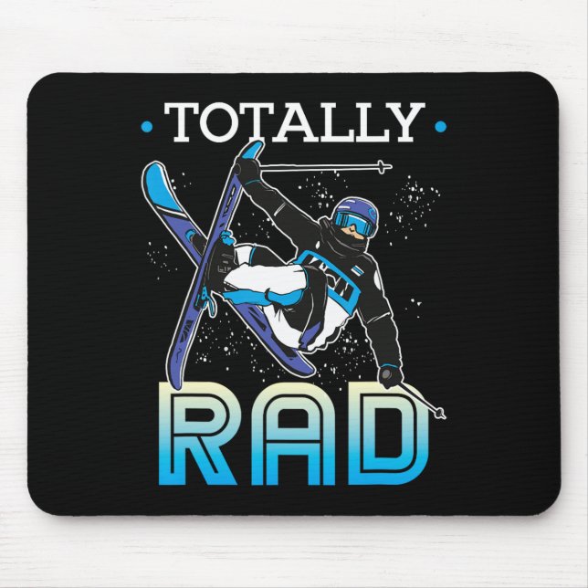 Skiing Outfit Nordic Skier Ski Totally Rad  Mousepad (Vorne)