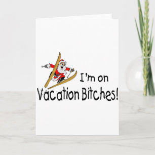 Skiing Santa Feiertagskarte