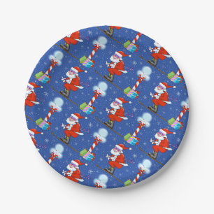 Skiing Santas Weihnachtsbuch Teller