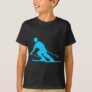 Skiing - Sky Blue T-Shirt