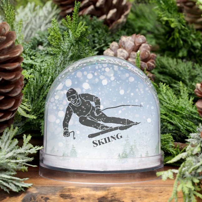 Skiing Sport Design Snow Globe Schneekugeln (Winter)