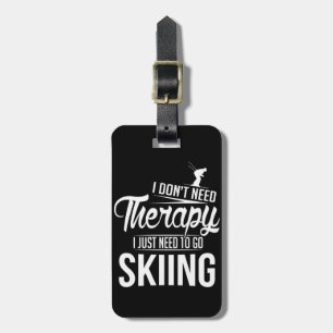 ***SKIING THERAPIE*** GEPÄCKANHÄNGER
