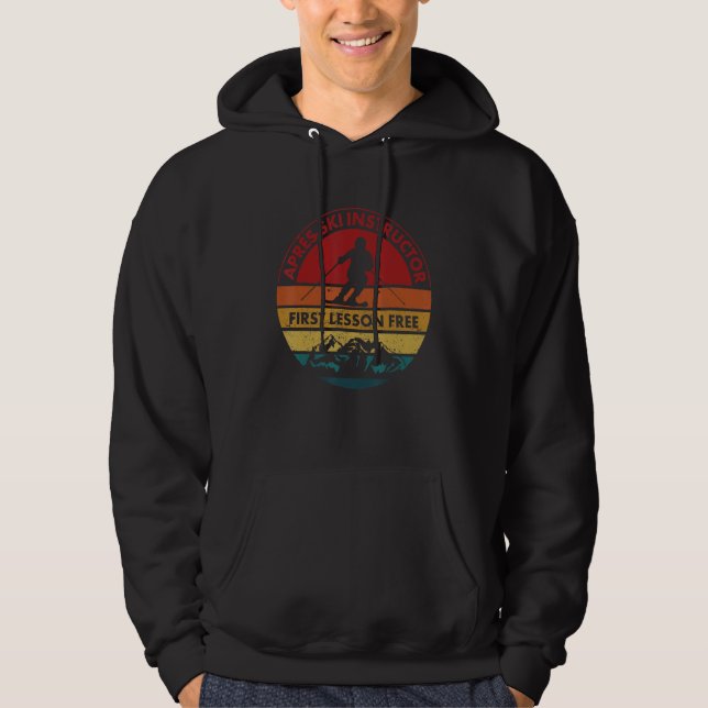 Skiing Trip Skier Apres Ski Instructor First Lesso Hoodie (Vorderseite)
