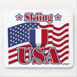 Skiing USA Mousepad