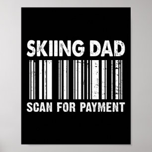 Skiing Vater nach Zahlungscode Vatertag suchen Poster