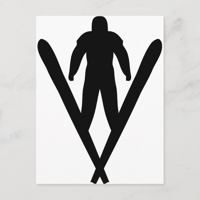 Skijumper Postkarte (Vorderseite)