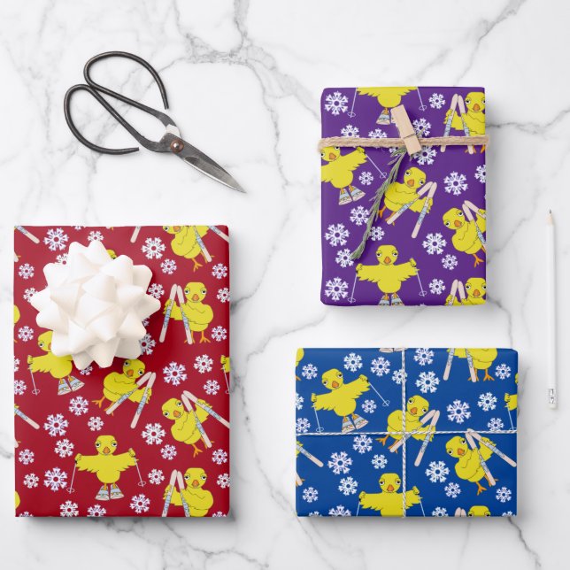Skikschick-Muster-Papierblätter Geschenkpapier Set (Vorderseite)