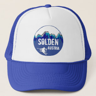 Skikunst-Blauhut Solden Österreich blauer Truckerkappe