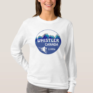 Skikunst-Damen Hoodie Pfeifer-Kanadas blauer T-Shirt