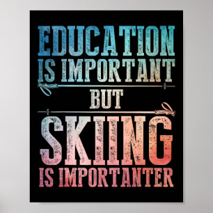 Skikunst Für Männer Frauen Kinder Wintersport Ski Poster