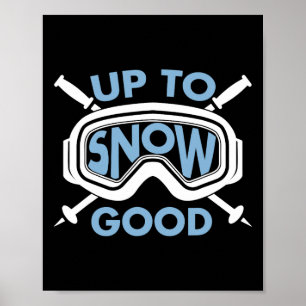 Skikunst für Männer Frauen Kinder Wintersport Skil Poster