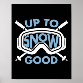 Skikunst für Männer Frauen Kinder Wintersport Skil Poster