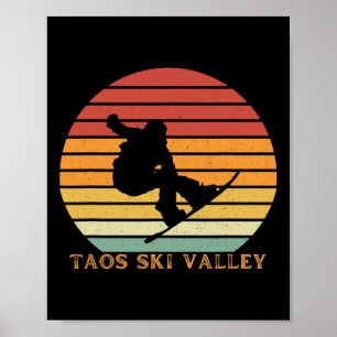 Skilanglaufbahn Taos New Mexico Snowboarden Poster