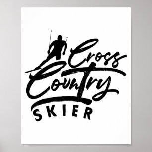Skilangläufer xc Ski Wintersport Poster