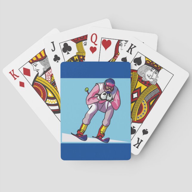 Skilanglaufkarten Spielkarten (Rückseite)