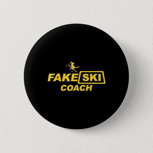 Skilehrer Falscher Skilehrer Lustiger Apres-Ski  Button (Vorderseite)