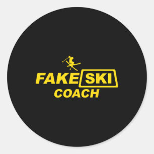 Skilehrer Falscher Skilehrer Lustiger Apres-Ski Runder Aufkleber