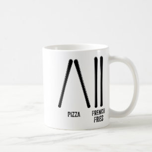 Skilehrer Pizza &amp; Pommes frites wie man Kaffeetasse