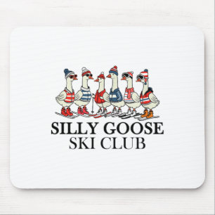 Skiliebhaber alberne Gans Skiclub eine Schar Gänse Mousepad