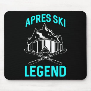 Skiliebhaber Lustiger Skifahrer Apres Ski Legende Mousepad