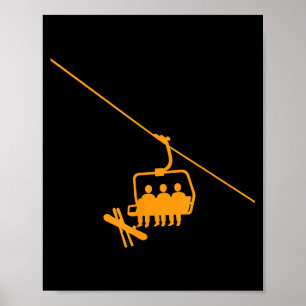 Skilift Crew Skifahren Rettung Wellness Berg Poster