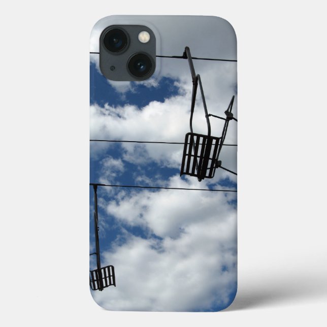 Skilift und Himmel Case-Mate iPhone Hülle (Rückseite)