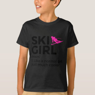 Skimädchen Definition lustiger Ski T-Shirt