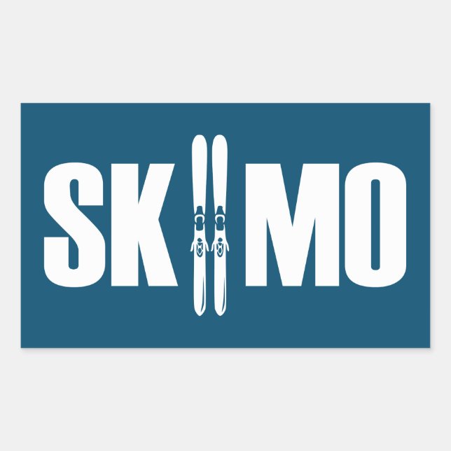 Skimo Rechteckiger Aufkleber (Vorderseite)
