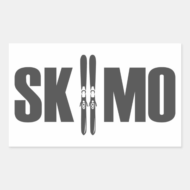 SkiMo Rechteckiger Aufkleber (Vorderseite)
