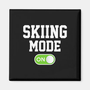 Skimodus auf dem sonnigen Skifahrer Magnet