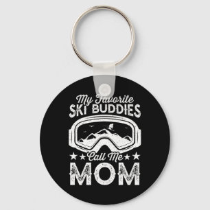 Skimütter Meine Lieblings-Ski-Buddies nennen mich  Schlüsselanhänger