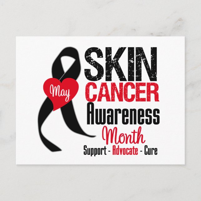 Skin Cancer Awareness Month Distressed Postkarte (Vorderseite)