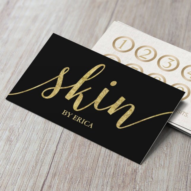 Skin Care Gold Script Wellness-Center Esthetician  Treuekarte (Von Creator hochgeladen)