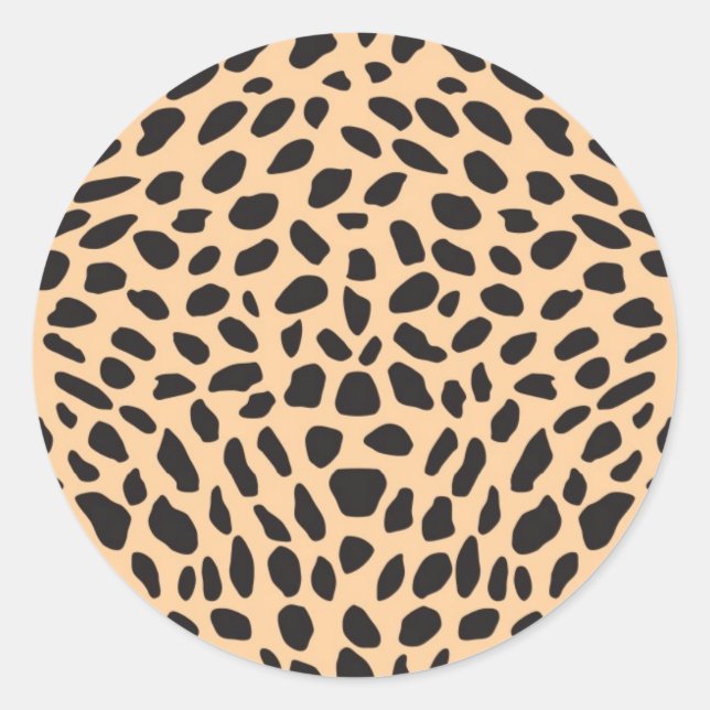 Skin cheetah decor runder aufkleber (Vorderseite)