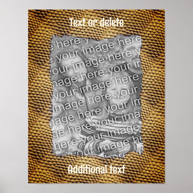 Skin-Musterrahmen für Schlangen erstellen Sie Ihr  Poster (Vorne)