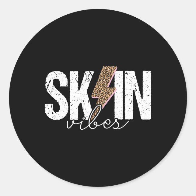 Skin S Skincare Esthetician Hautpflege Runder Aufkleber (Vorderseite)