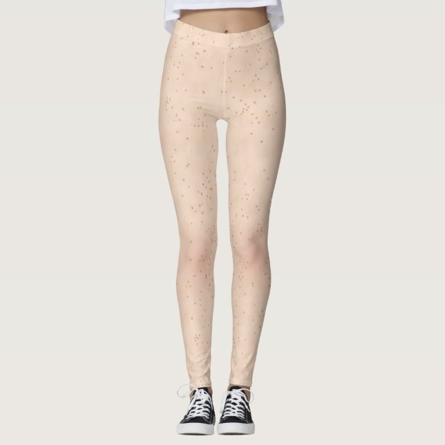 Skin Textur blass mit vielen Freckles Leggings (Vorderseite)