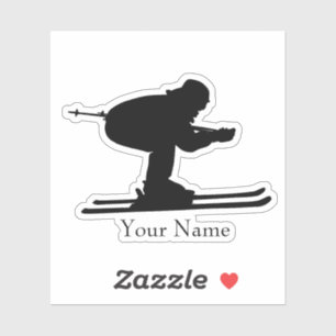 Skiname Aufkleber