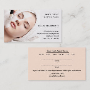 Skincare & Beauty Salon Business Card Visitenkarte