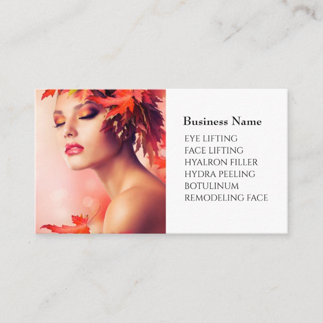 Skincare & Beauty Salon Visitenkarte  (Vorderseite)
