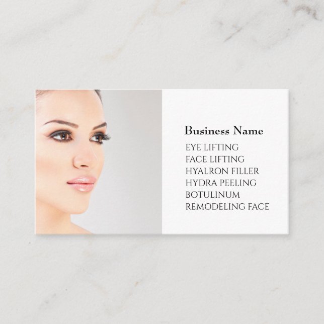 Skincare & Beauty Salon Visitenkarte  (Vorderseite)