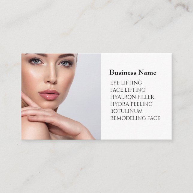 Skincare & Beauty Salon Visitenkarte  (Vorderseite)