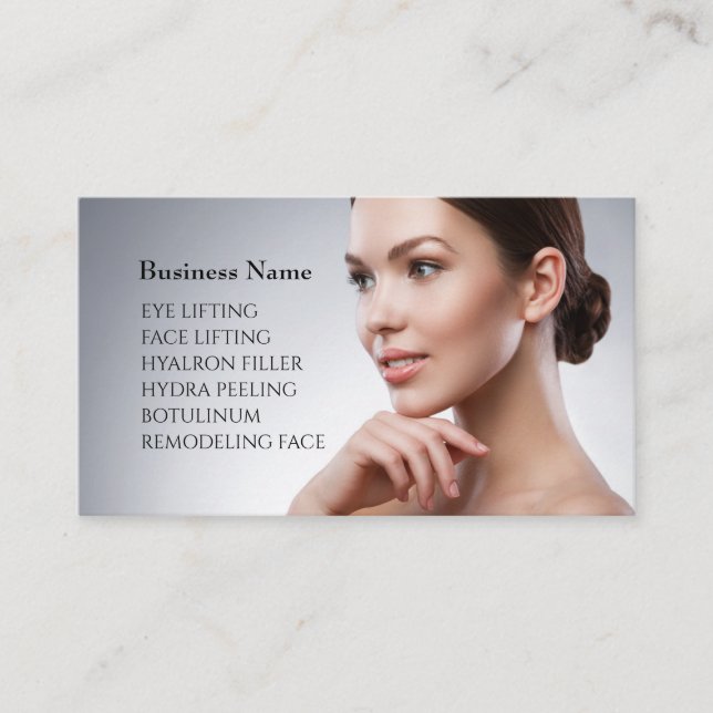 Skincare & Beauty Salon Visitenkarte  (Vorderseite)