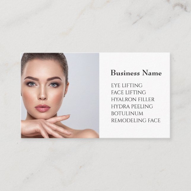 Skincare & Beauty Salon Visitenkarte  (Vorderseite)