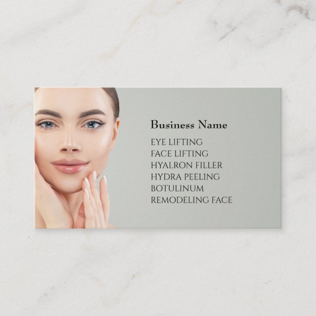 Skincare & Beauty Salon Visitenkarte  (Vorderseite)